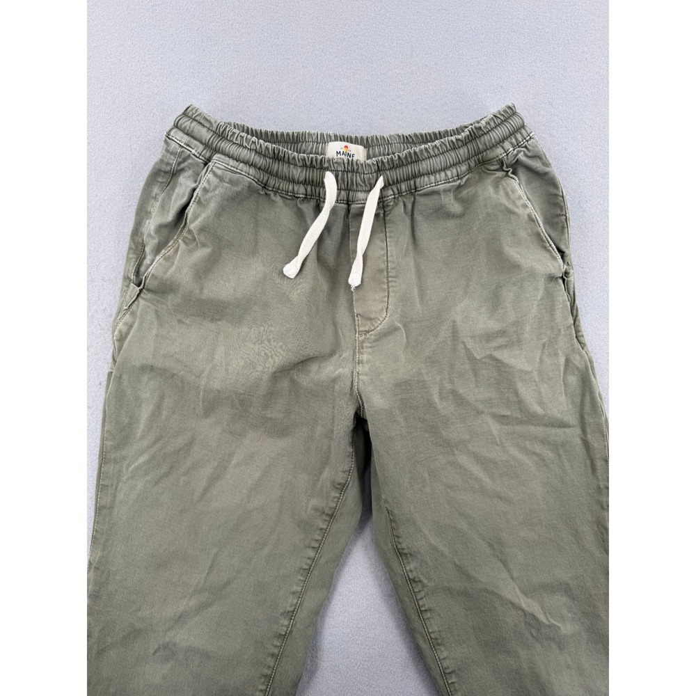 Marine Layer Mens Saturday Slim Fit Drawstring Pants Olive Green Medium Outdoors - Picture 3 of 13